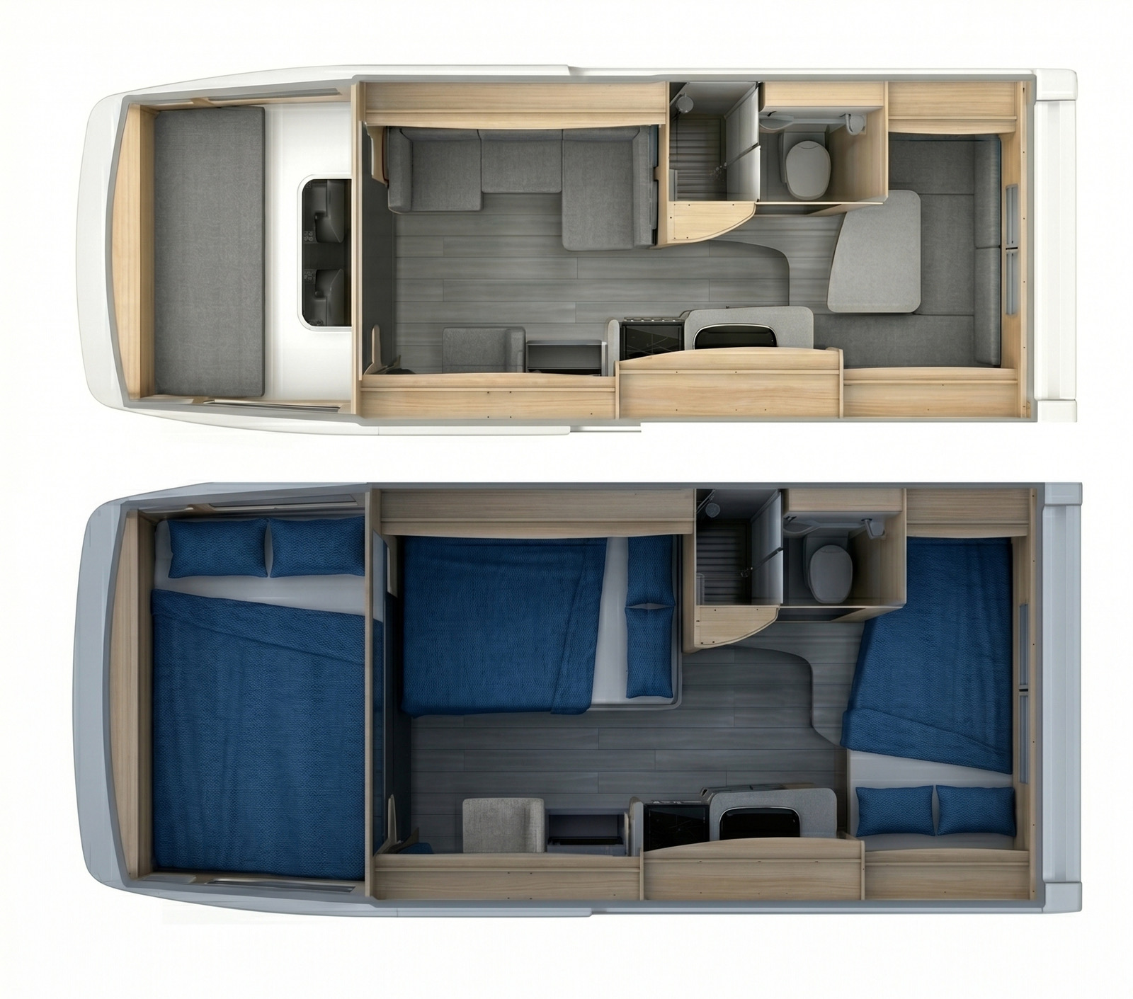 Hey Buddy six-berth floor plan